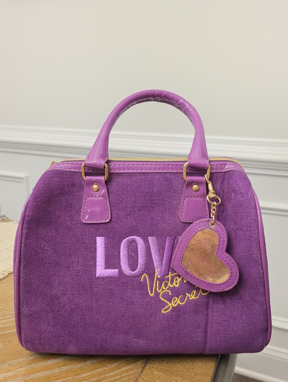 2000s Victoria's Secret Purple Velour Mini Bag